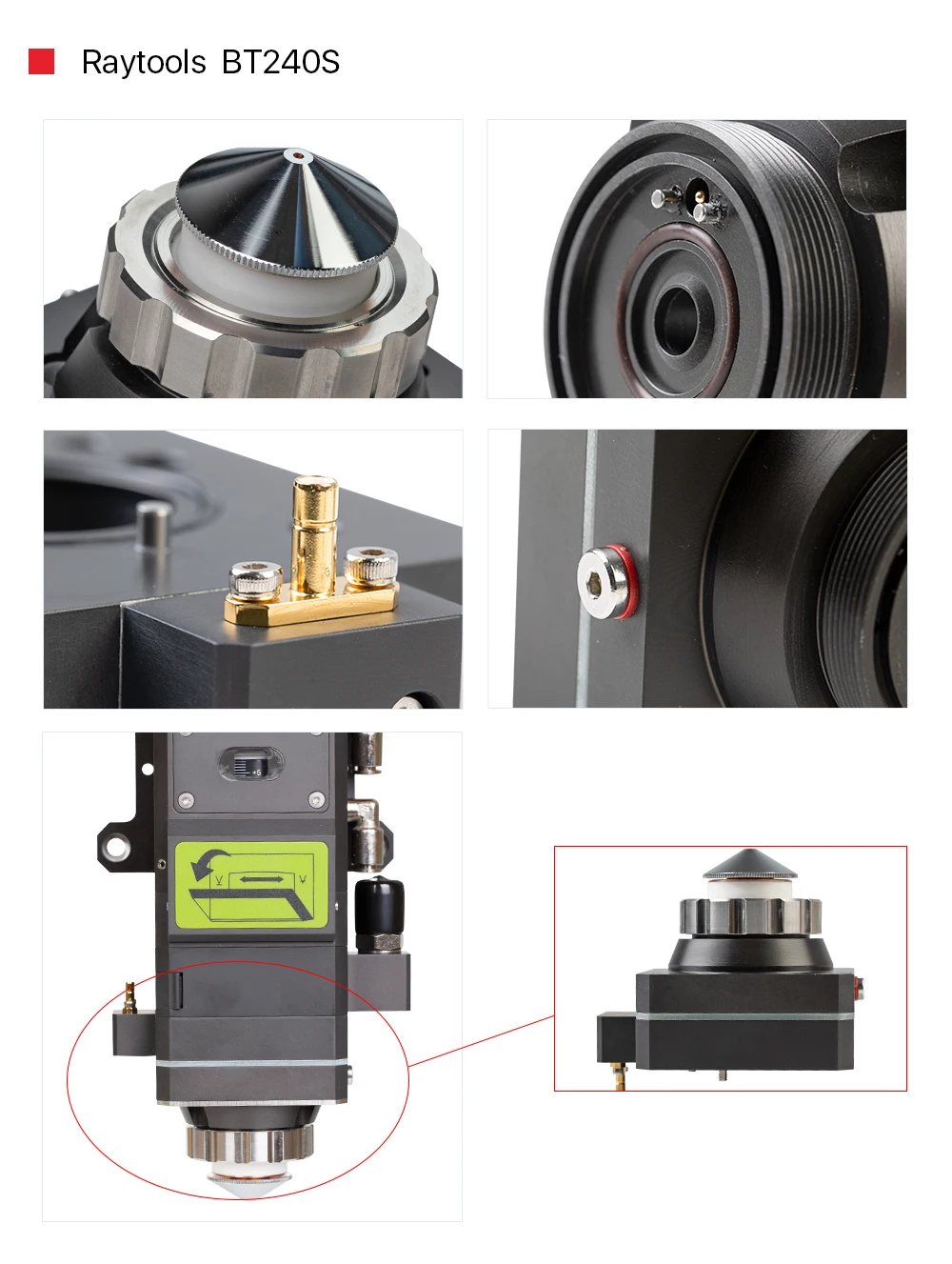 Ultrarayc Raytools BT240/240 S Разъем для разбрызгивателя волоконного лазерного режущего станка части для резки металла