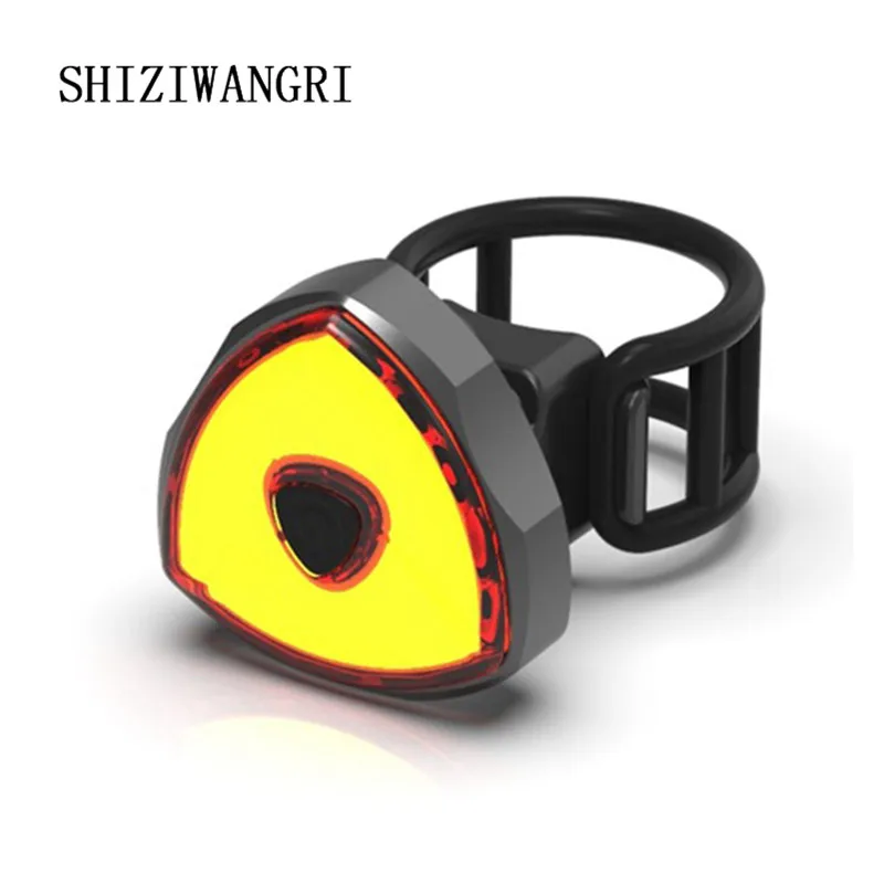 

SHIZIWANGRI USB Rechargeable Bicycle Gravity Sensing Smart Brake Riding Taillight Mountain Bike Safe Warning Light