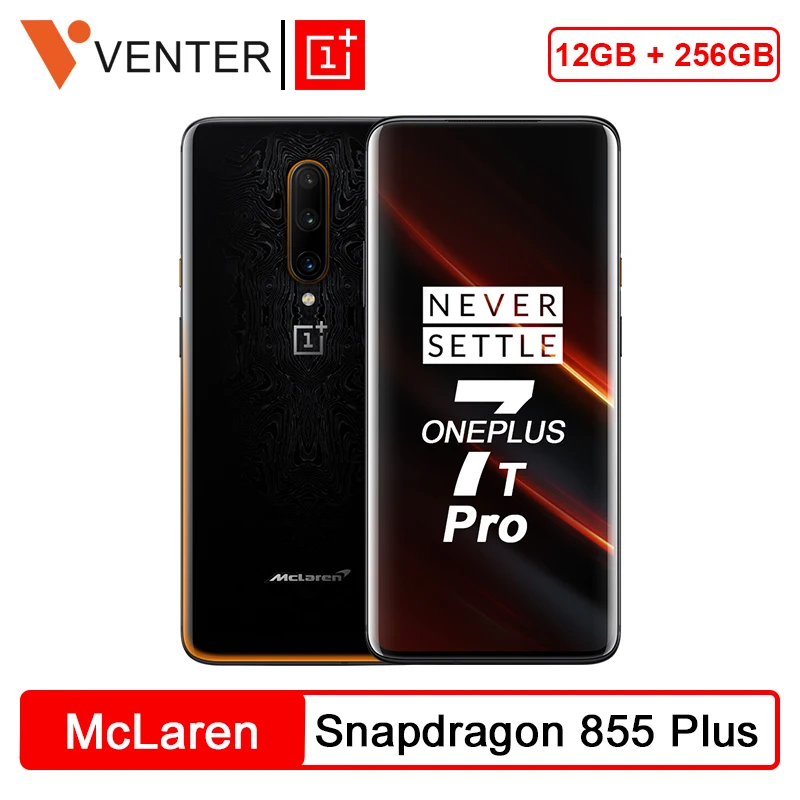 Новинка, глобальная ПЗУ, OnePlus 7T Pro mlaren Edition, Snapdragon 855 Plus, 12 Гб, 256 ГБ, 6,67 ''экран, 90 Гц, 48 МП, тройная камера NFC