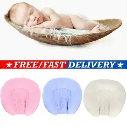 Бархатная детская подушка для новорожденных, мягкая подушка, предотвращающая скручивание плоской головы