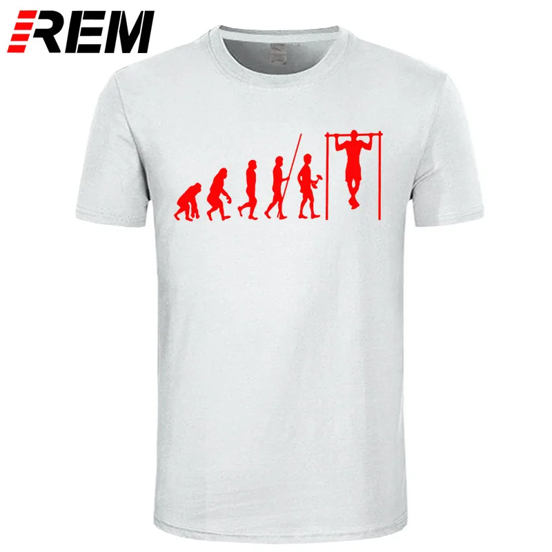 white red Calisthenics, футболка, эволюция, Calisthenics, футболка, 100 хлопок, Милая футболка, мужская, короткий рукав, 4xl, графическая, Пляжная футболка - Цвет: white red