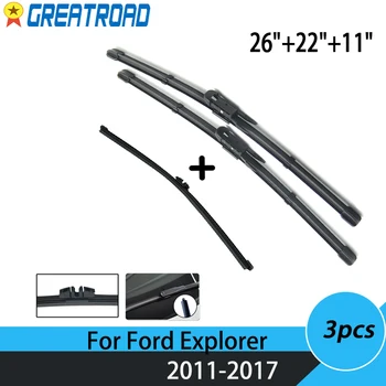 

Windshield Windscreen Wiper Blades For Ford Explorer 2011 2012 2013 2014 2015 2016 2017 Front Rear Window Wiper 26"22"11"