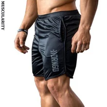 Мускулярные быстросохнущие сетчатые спортивные штаны для бега мужские для отдыха до колена эластичные фитнес повседневные мужские шорты пляжные шорты