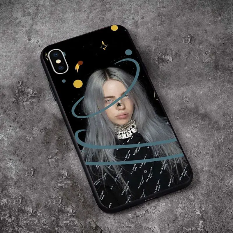 A14 Babaite Billie eilish rainbow blohsh Ocean Eyes Black Soft Shell Phone Case for Apple iPhone 8 7 6 6S Plus X XS MAX 5 5S SE XR - Цвет: A14