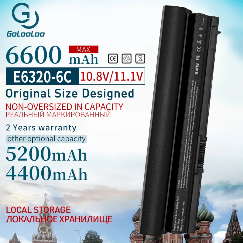 Аккумулятор Golooloo для ноутбука DELL Latitude E6320 E6330 E6220 E6230 E6120 FRR0G KJ321 K4CP5 J79X4 7FF1K 6600 мА · ч |