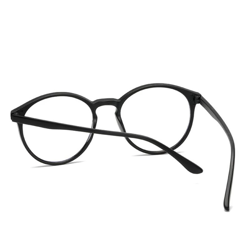 Big Frame Oval Women Men Myopia Glasses Finished Retro Gray Frame Prescription Eyeglasses Female 0 -0.5 -0.75 -1.0 To -6.0 2