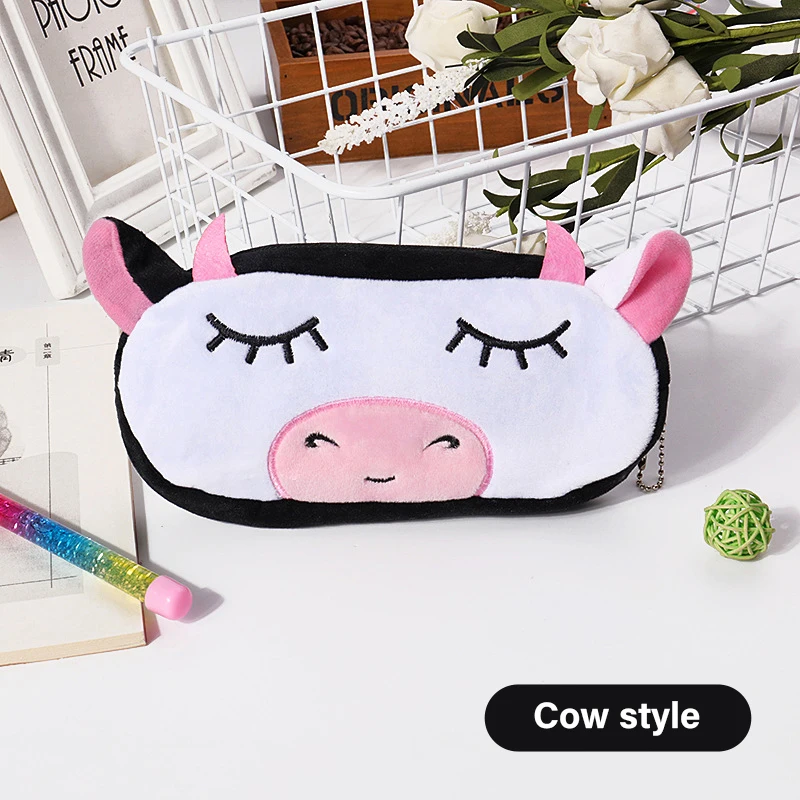 Cute Plush Pencil Case Kids Cartoon Animal Stationary Pouch Gift+