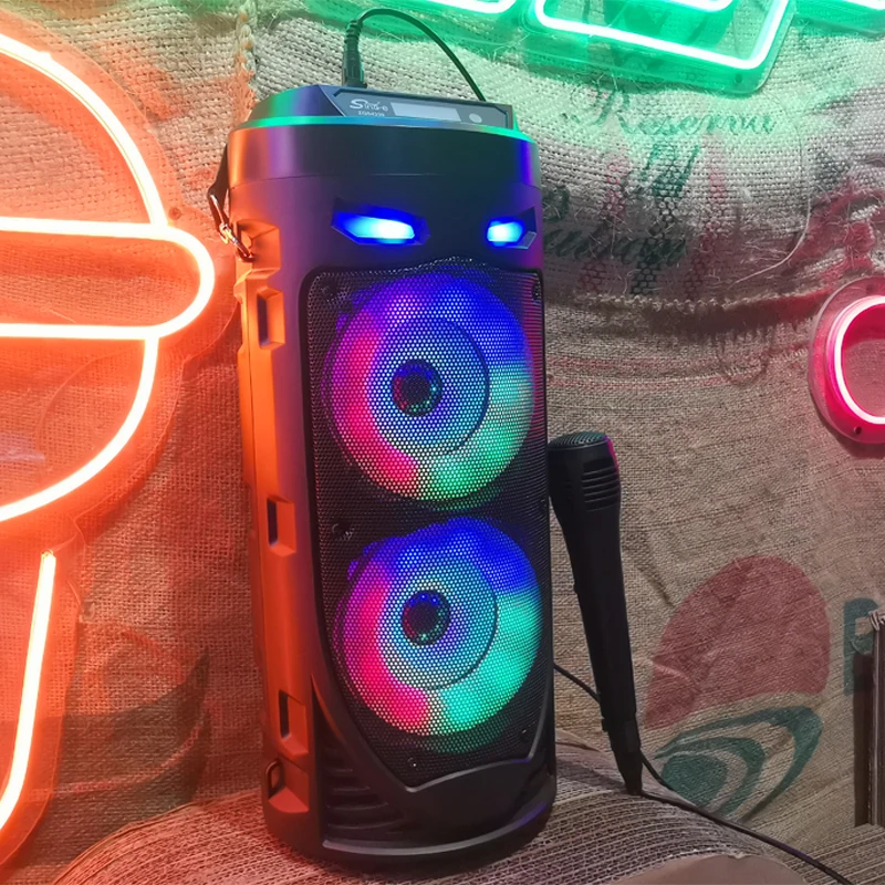 Outdoor Large Square Dance Bluetooth Speaker Box Portable KTV Soundbox Column Wireless Subwoofer LED Light Music Center Soundbar |
