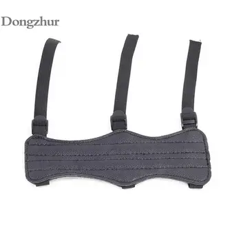 

Men Women Arm Protector Guard For Archery Cowhide Bow Shooting Arm Armband 3 Straps Shoot Black Arm Guard Protection