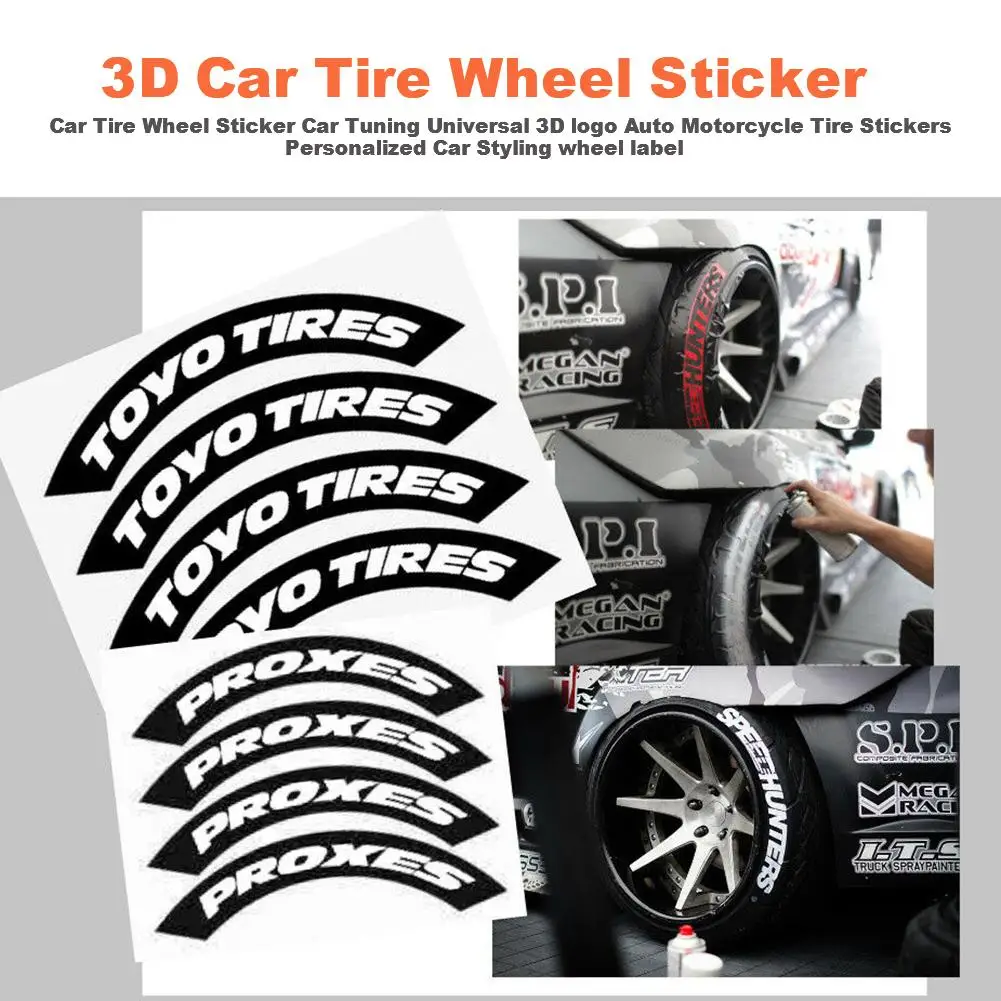 

Car Tire Sticker Car Tuning Universal 3D Logo 2 Years Auto Motorcycle Tire Wheel Stickers Personalized Car Styling Wheel Label