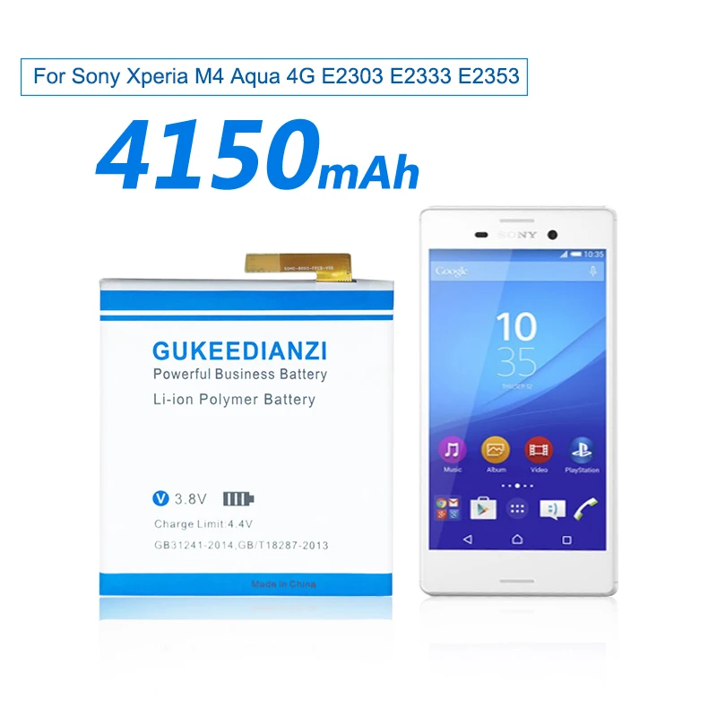 Аккумулятор GUKEEDIANZI для sony M4 для sony Xperia M4 Aqua 4G E2303 E2333 E2353 2400 мАч запасная батарея для телефона LIS1576ERPC