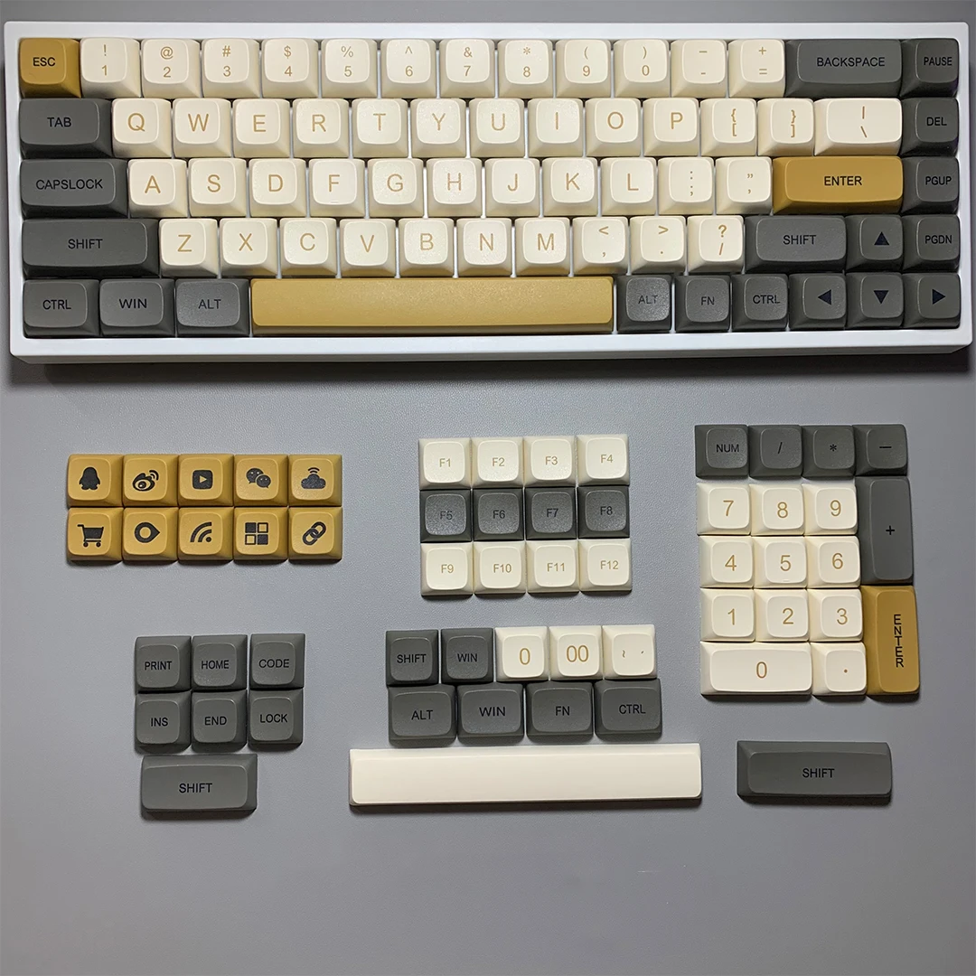 PBT 125 клавиш DIY колпачки для механических фотоэлементов XDA Высокая