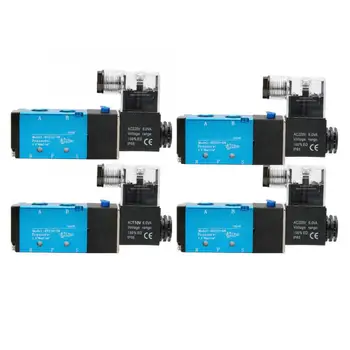 

Ball Valve 4V210-08 2 Position 5 Way Solenoid Valve PT1/4in Filtrated Air DC 3W AC 6VA Consumption Electric Magnetic Valve