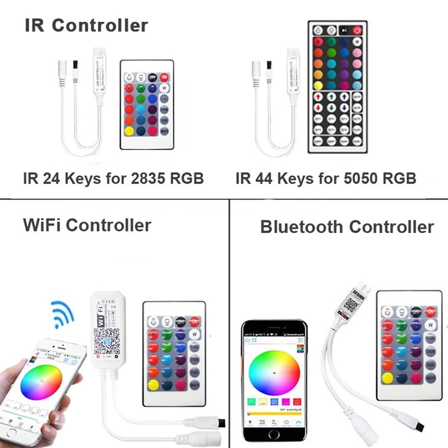 Светодиодная ленсветильник RGB2835 5 м 10 15 SMD 5050 RGBW водонепроницаемая гибкая лента