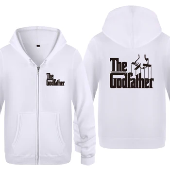 

Movie The Godfather Creative Novelty Sweatshirts Men 2018 Mens Zipper Hooded Fleece Hoodies Cardigans