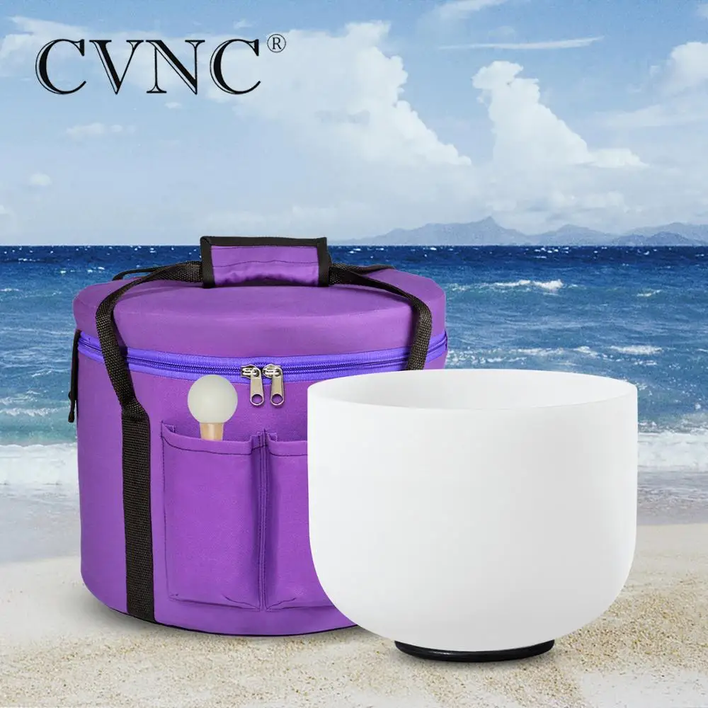 CVNC-cuenco de cristal de cuarzo esmerilado, 8 , 432Hz o 440Hz, CDEFGAB, cualquier nota