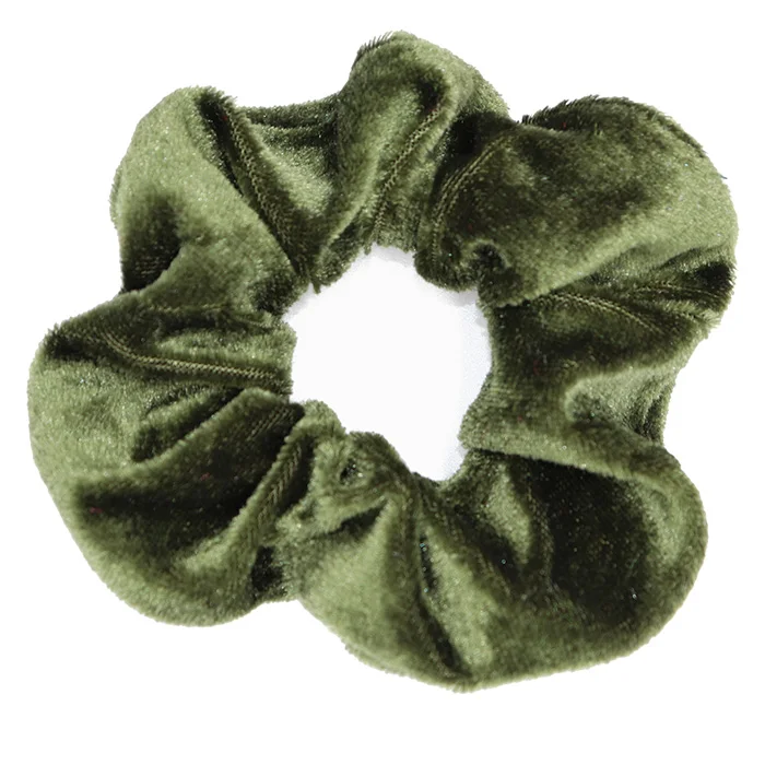 Новое поступление, женские зимние Бархатные резинки для волос, аксессуары для волос, Женский держатель для конского хвоста - Цвет: KnittedVelvet-Olive