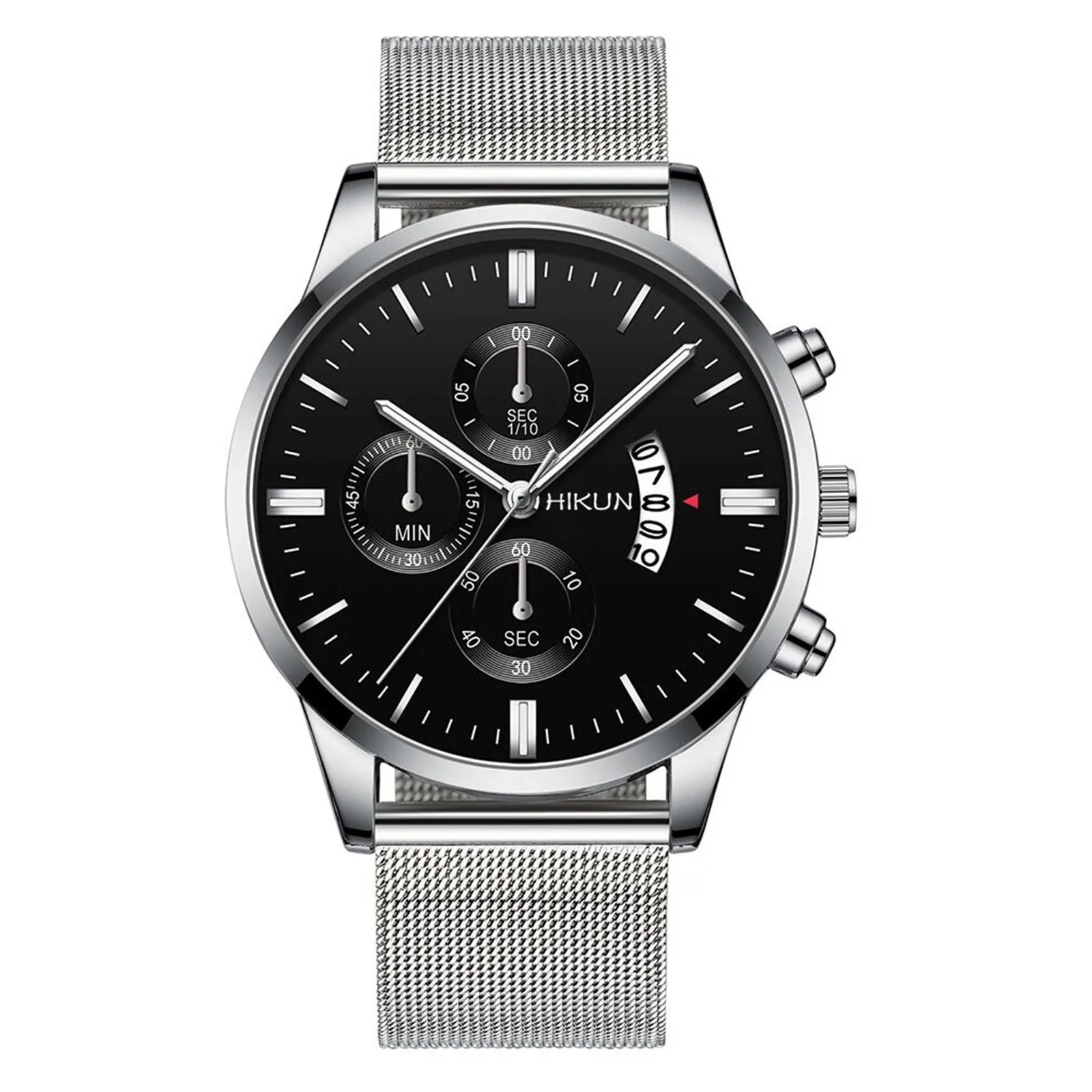 Sleek Minimalist Fashion With Mesh Band Dial Men's Quartz Watch Gift часы мужские relogio masculino reloj hombre 2022 |