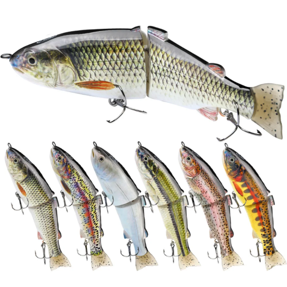 

18.6cm 65g Big Size Glide Bait Lifelike Multi Jointed Swimbait 6# Hook Pike Muskie Salmon Pike Walleye Bass Sea Fishing Bait