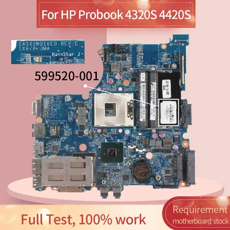 hp 599520001 599520501. placa principal de notebook hp probook 4320s 4420s. Placa-mãe para notebook - Imagem 2