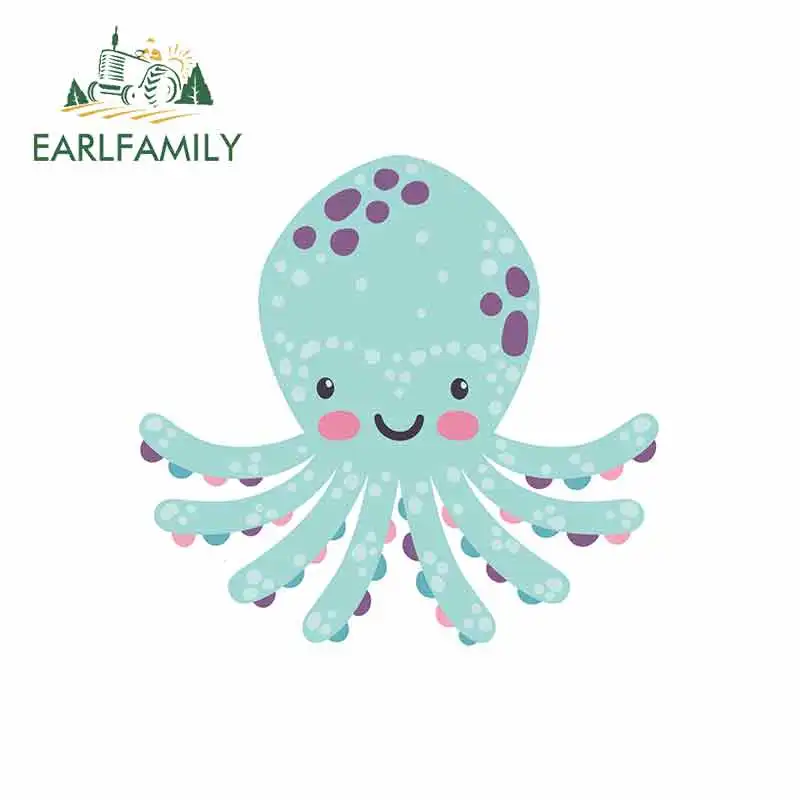 EARLFAMILY 13 см x 12 3 для счастливых осьминог море жизни виниловые наклейки на машину