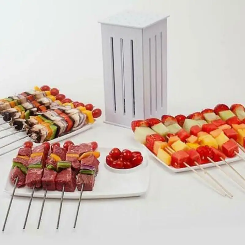 Принадлежности для шашлыков Kabob производитель мясных шампуров 16 отверстий портативные бамбуковые шампуры для гриля, мяса, барбекю аксессуары инструменты