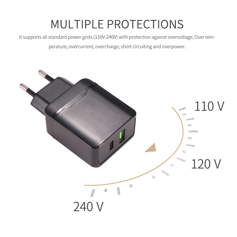 36 Вт Быстрая зарядка 3,0 USB зарядное устройство настенное зарядное устройство Adapte PD 3,0 Супер зарядка USB адаптер питания для iPhone X XR XS Max смартфон