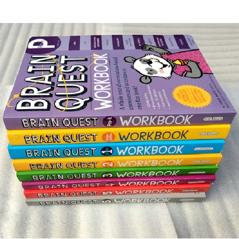 US $350.00 Brain Quest workbook English version of the intellectual development card books questions and answers card smart Child kids