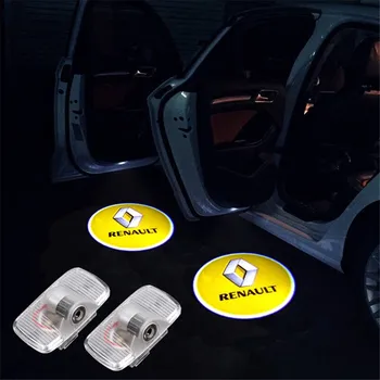 

2X Door Welcome Lights For Renault Koleos 2008-UP 3D Symbol Car Logo 6000K LED Shadow Lights Projector Laser