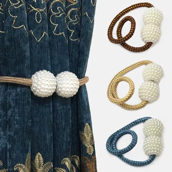 

1x Pearl Magnetic Curtain Clip Curtain Holders Tieback Buckle Clips Hanging Ball Buckle Tie Back Home Decor Curtain Accessories