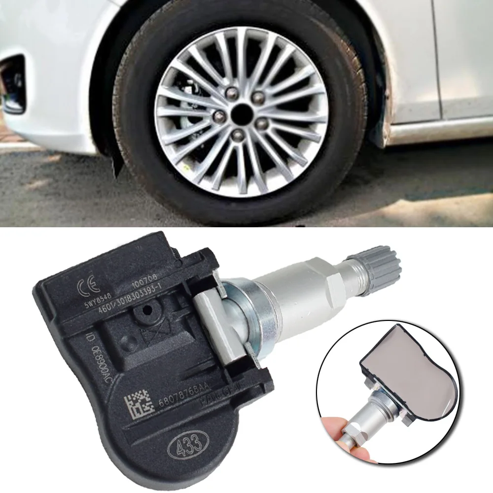 1 шт. датчик контроля давления в шинах TPMS датчик 68078768AA 433 МГц для VW/Volkswagen Chrysler Jeep Dodge Volvo 56029527AA