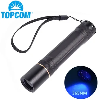 

TOPCOM UV Flashlight 365nm Mini Flashlight 3W or 5W LED 18650 UV Light Pet Urine Stains Detector Scorpion Hunting
