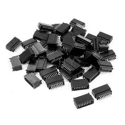 

50 Pcs 2x8 Pins 2.54mm Pitch Double Rows PCB IDC Pin Headers 16 Pins