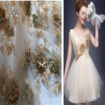 

Sequin Patch Flower Beads Hot Drilling Embroidery Lace Flower Stickers Formal Wedding Dress Cloth Sticker Clothes Accessories