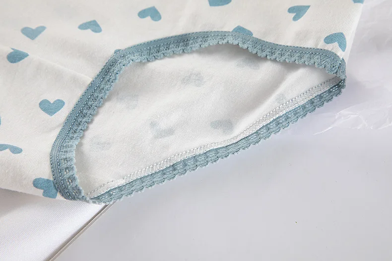 High Quality Plaid Lingerie Girl Love Panties Soft Cotton Underwear Blue Briefs Girls Pants Sexy Lingerie1231