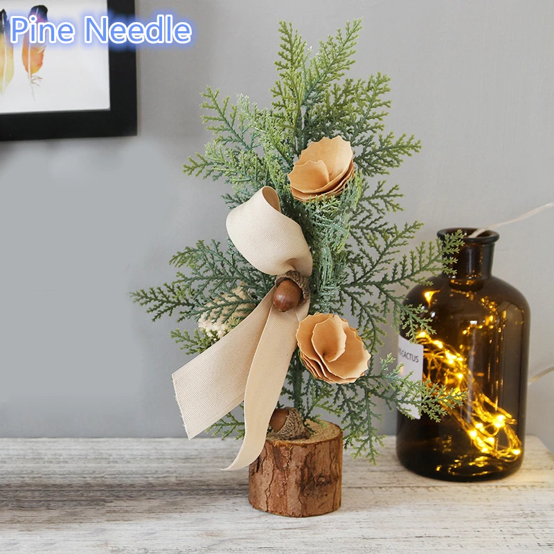 Pine Needle 1 шт 25 см мини-елка Новогоднее украшение стола - Цвет: Pine Needle