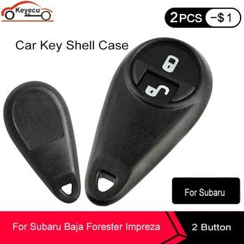 

KEYECU 10 Pcs/lot Replacement 2 button Remote Car Key Shell Case Fob for Subaru 2006 Baja 2005-2008 Forester 2005-2007 Impreza