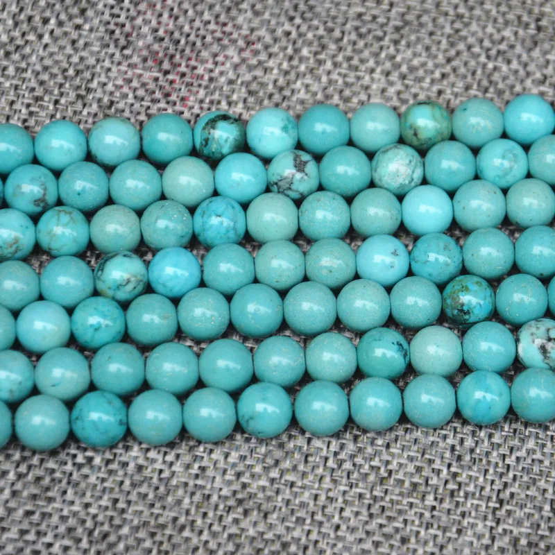

Wholesale Natural Stone White Howlite Turquoises Round Loose Beads 15" Strand 3 4 6 8 10 12 MM Pick Size For Jewelry