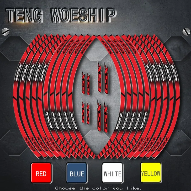 

20X for SUZUKI GSX Motorcycle tyre Stickers inner wheel reflective decoration decals