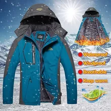 

Casual Outdoor Jacket Men's Winter Thermal Army Waterproof Windbreaker Jackets Male Breathable UV protection Overcoat Ski Coats