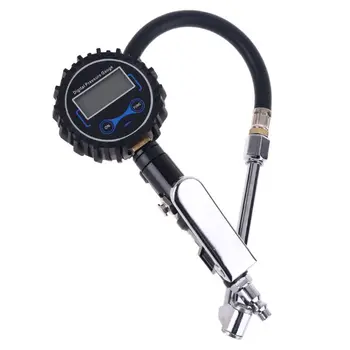 

Digital Tire Inflator Pressure Gauge with Dual Head Air Chuck for Air Compressor