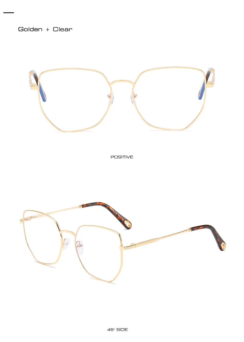 SHAUNA ретро классические мужские и женские металлические оправы очки в винтажном стиле Квадратные прозрачные линзы анти-голубые лучи очки