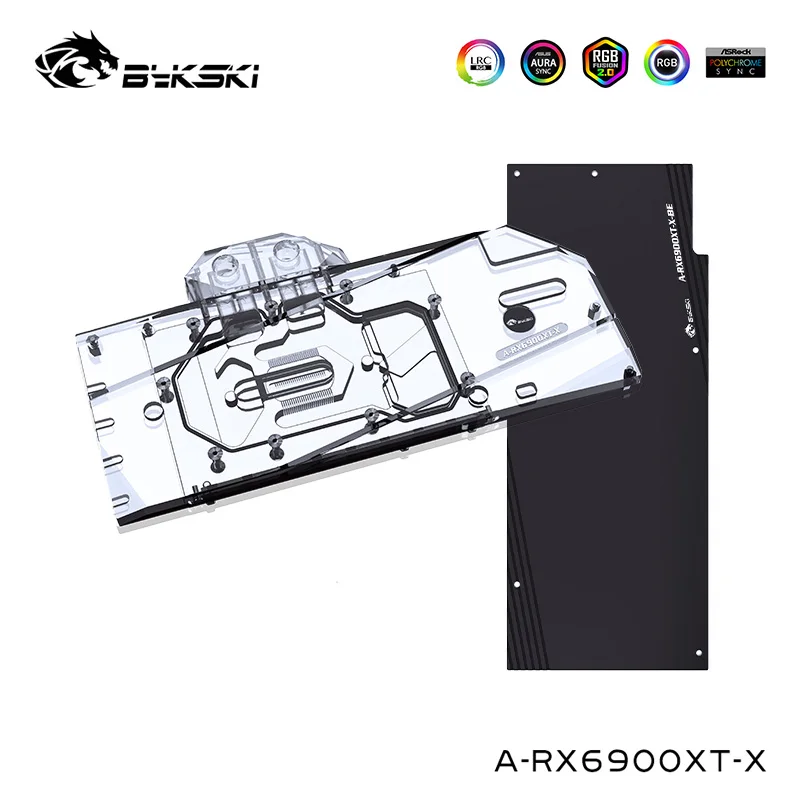 Bykski Watercooler Per Amd Radeon Rx6900Xt 6800Xt Rdna 2 Blocco Scheda Grafica, Copertura Completa Con Piastra Posteriore, A-Rx6900Xt-X