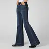 2023 Men's Four Seasons New Mid-Waist Big Flared Jeans Stretch Slim Fashion Trend Casual Denim Pants 2