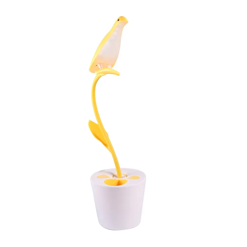 

Flexiable Reading Table Night Light Unique Bird USB 13 LED Desk Lamp with Pen Holder Children Kids Bedroom Living Room Light New