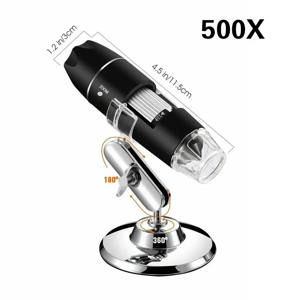 500X 8LED ABS ручной эндоскоп портативный компьютер Инспекционная камера фотографии прочный практичный мониторинг мобильных телефонов - Color: 500X