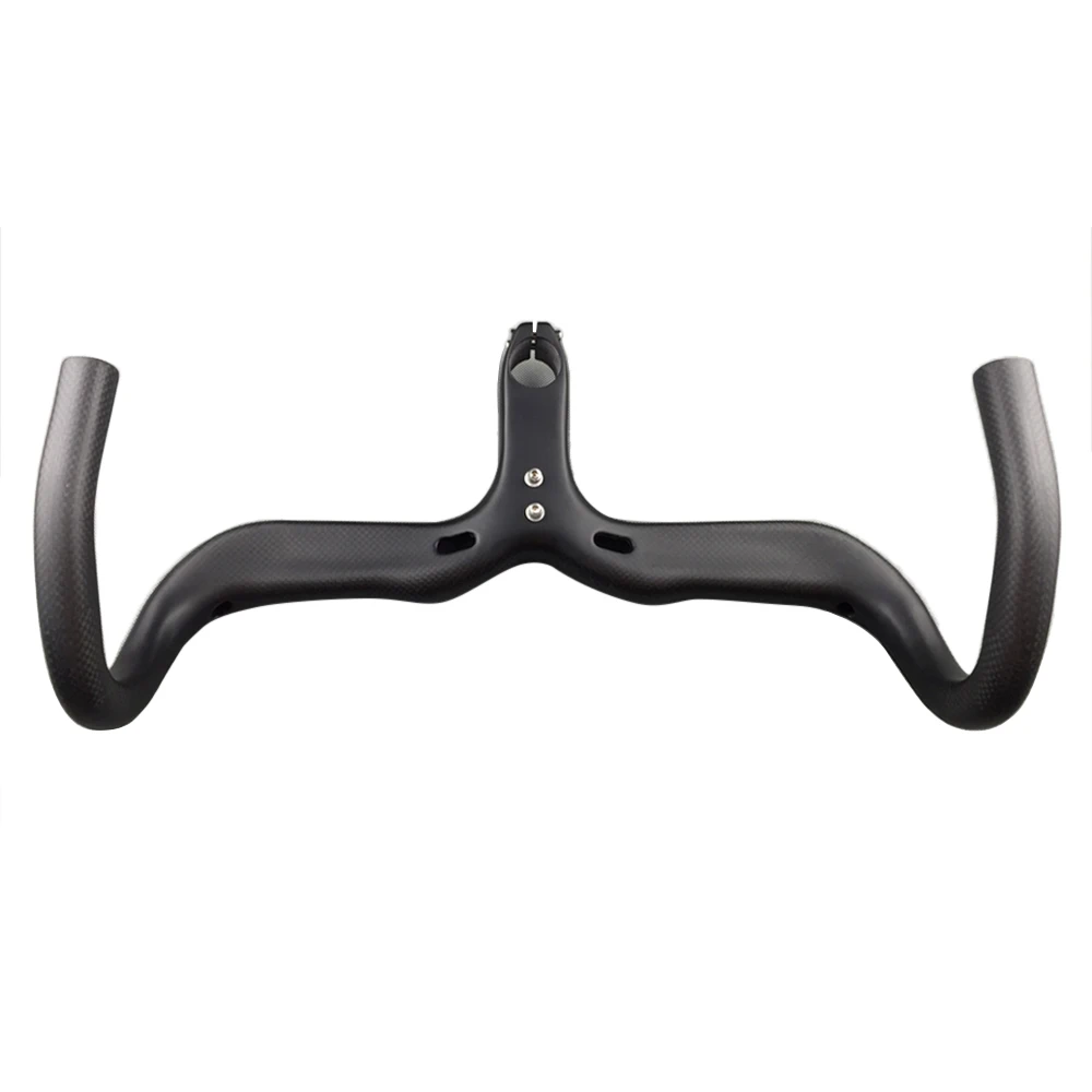 Full Carbon Fiber Bike Drop Bar Lightweight Road Bicycle Bent Handlebar with 90mm Stem for Ciclismo 400/420mm Bike Parts