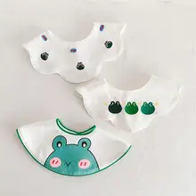 

3 Pcs/Lot Baby Girls Bib Soft Cotton Drool Cloth Bibs Cute Scarf Comfortable Drooling Teething Towel Saliva For Newborn Boys