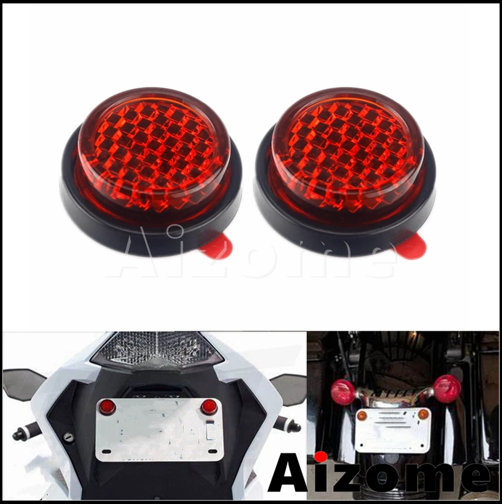 Reflctors Targa Moto Per Street Bike Dual Sport Cruiser Off Road Scooter Moto Numero Targa Adesivo Riflettore