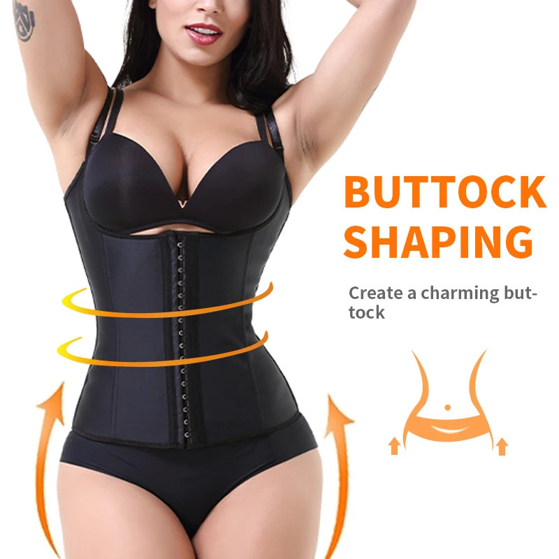 Латекс Талии Тренажер жилет 9 стальных костей талии тренажер для похудения